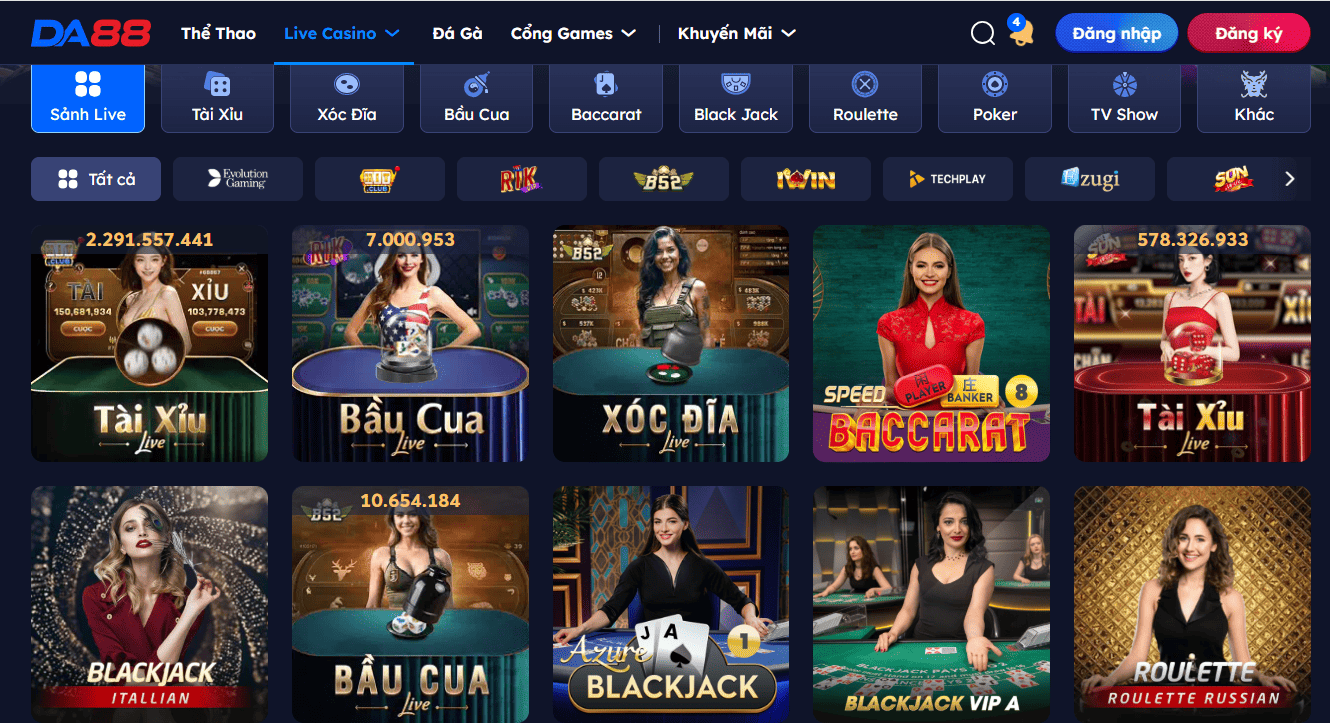 DA88 - Nhà Cái Chất Lượng Mà Các Bet Thủ Nên Trải Nghiệm 2 Một số lĩnh vực cá cược hấp dẫn tại thương hiệu